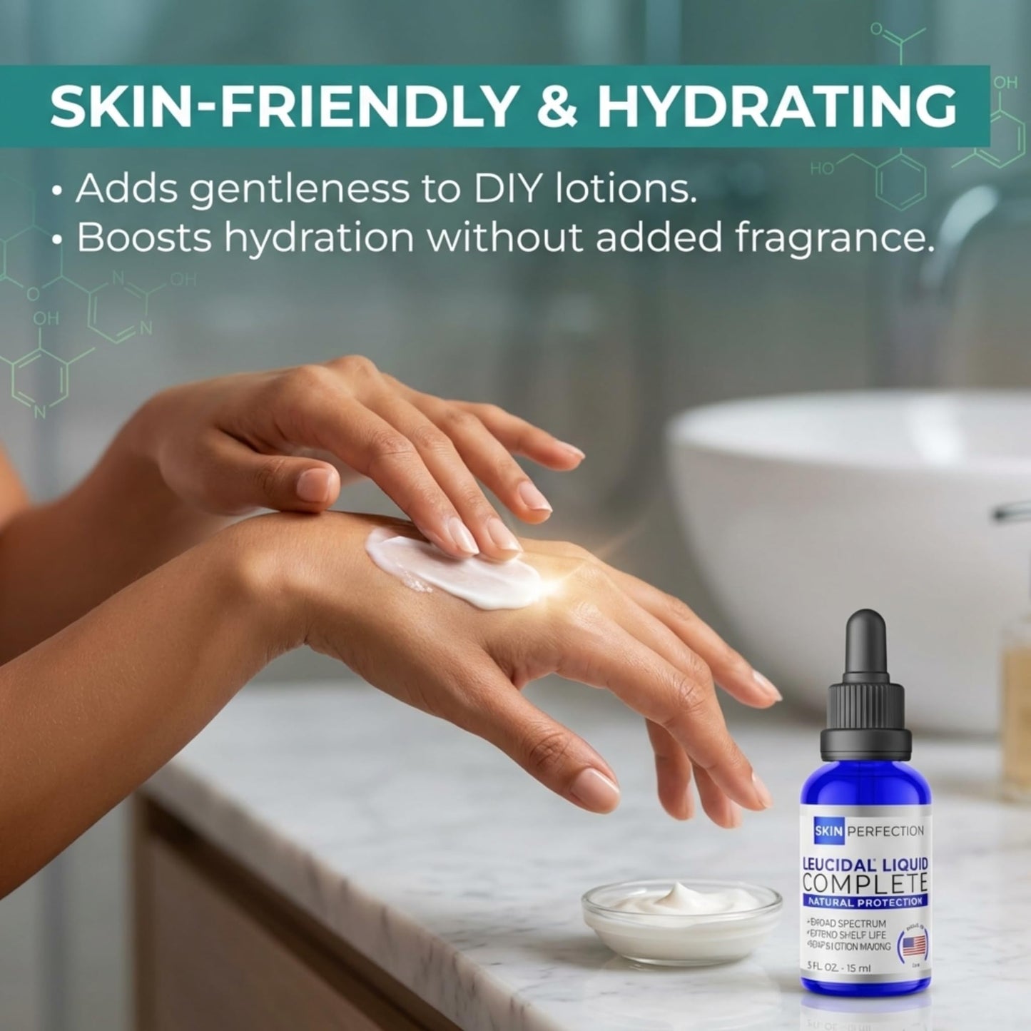 Skin Perfection Leucidal Liquid Complete - Alternative Preservative for Lotion Making with Radish Root Liquid & Coconut Extract - Leucidal Complete Preservative for Cosmetics & Skincare Products 0.5oz