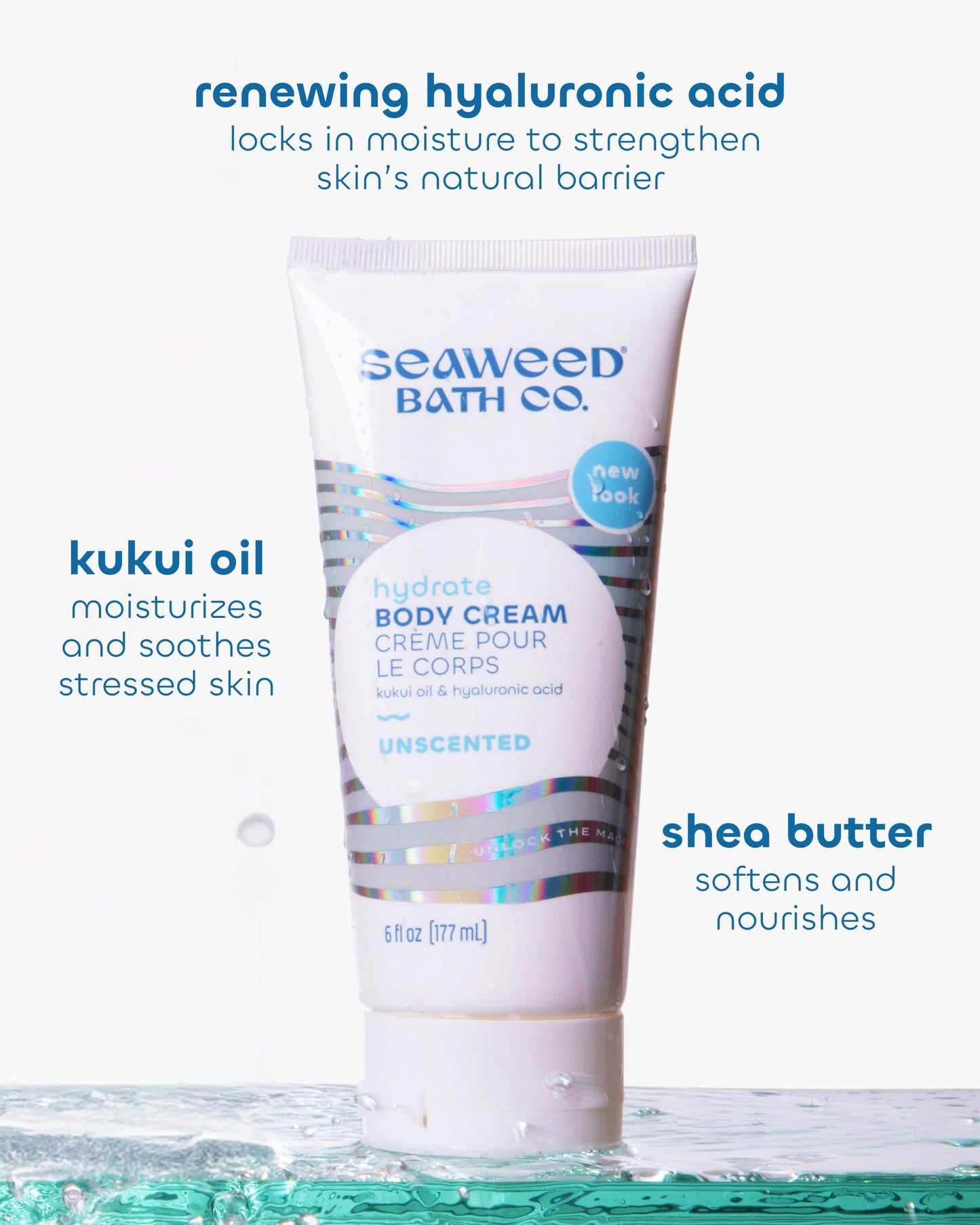 Seaweed Bath Co. Hydrate Body Cream, Unscented (6 oz)