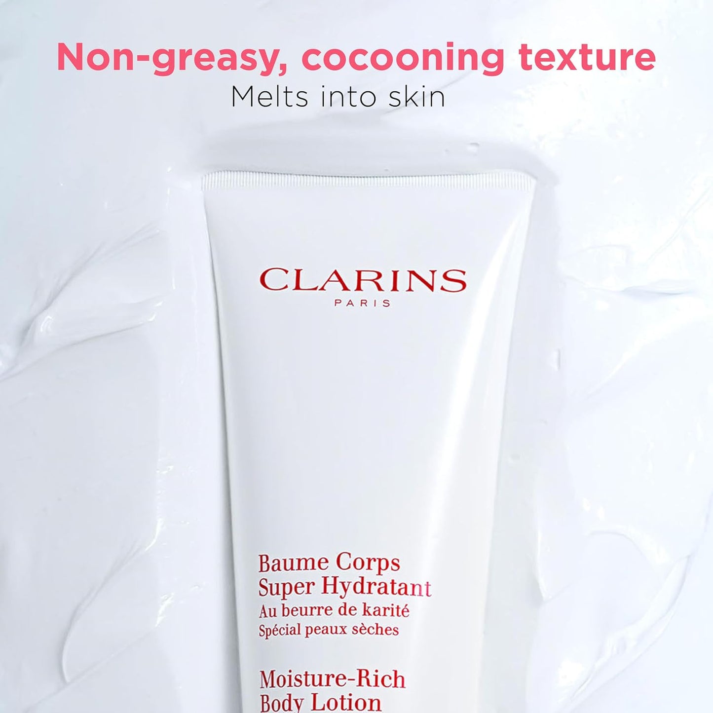 Clarins Moisture-Rich Body Lotion - Deep Hydration & Nourishment | Non-Greasy, Fast Absorbing | 88% Natural Ingredients | Ideal for Dry Skin