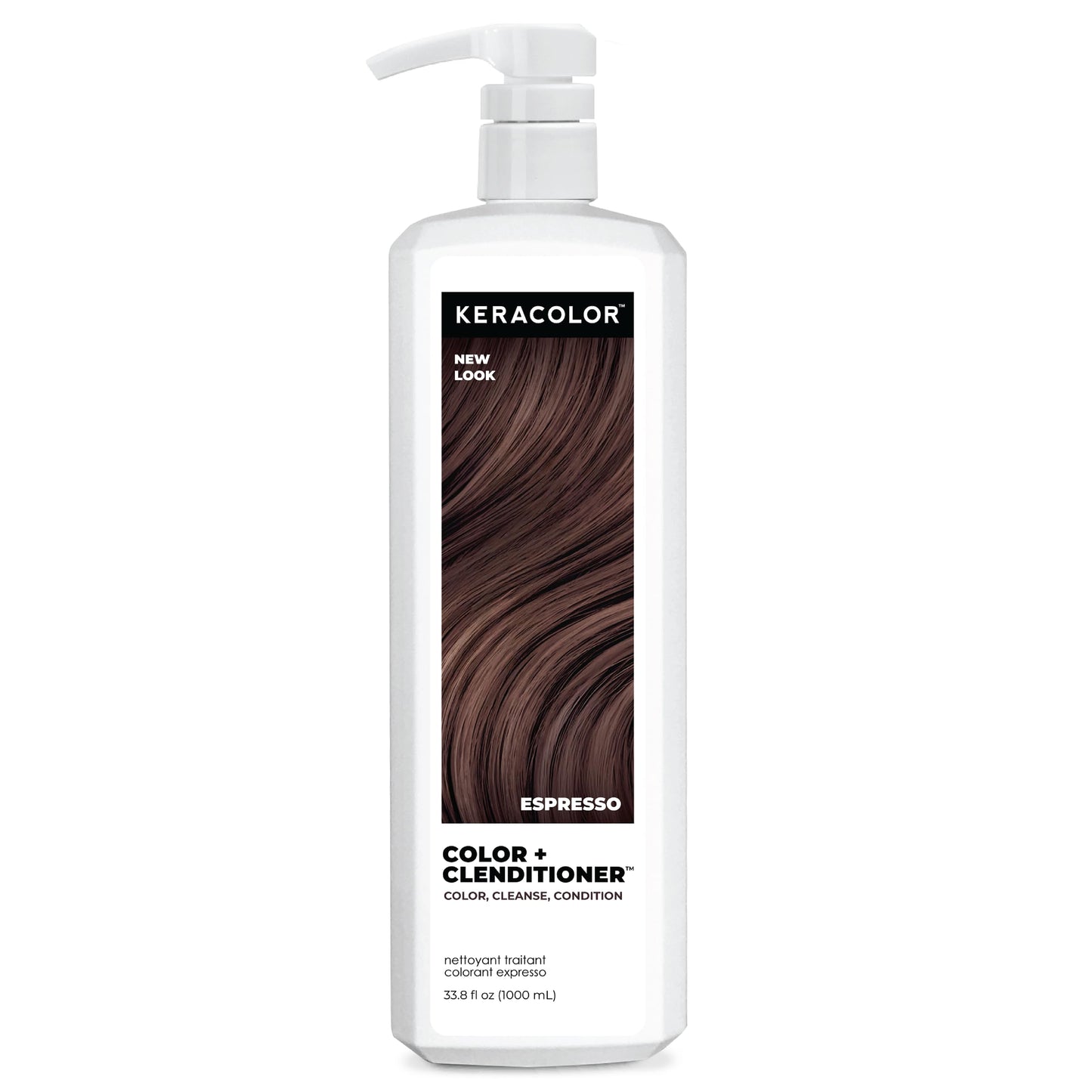 Keracolor Clenditioner ESPRESSO Hair Dye - Semi Permanent Hair Color Depositing Conditioner, Cruelty-free, 33.8 Fl Oz