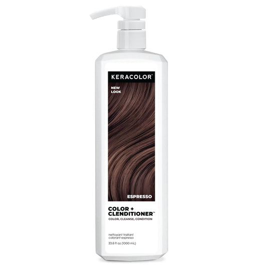 Keracolor Clenditioner ESPRESSO Hair Dye - Semi Permanent Hair Color Depositing Conditioner, Cruelty-free, 33.8 Fl Oz