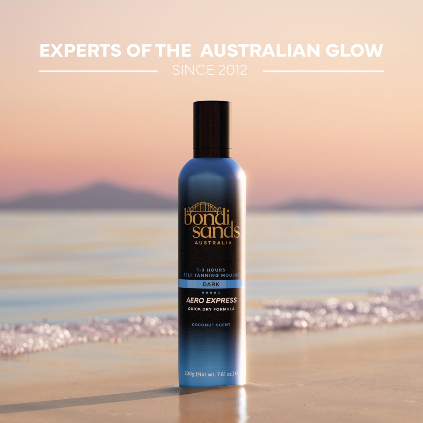 Bondi Sands Aero 1-Hour Express Self Tanning Foam | Lightweight, Coconut Tanning Foam Quickly Provides a Healthy, Flawless, Bronzed Glow | 7.61 fl oz/225 mL