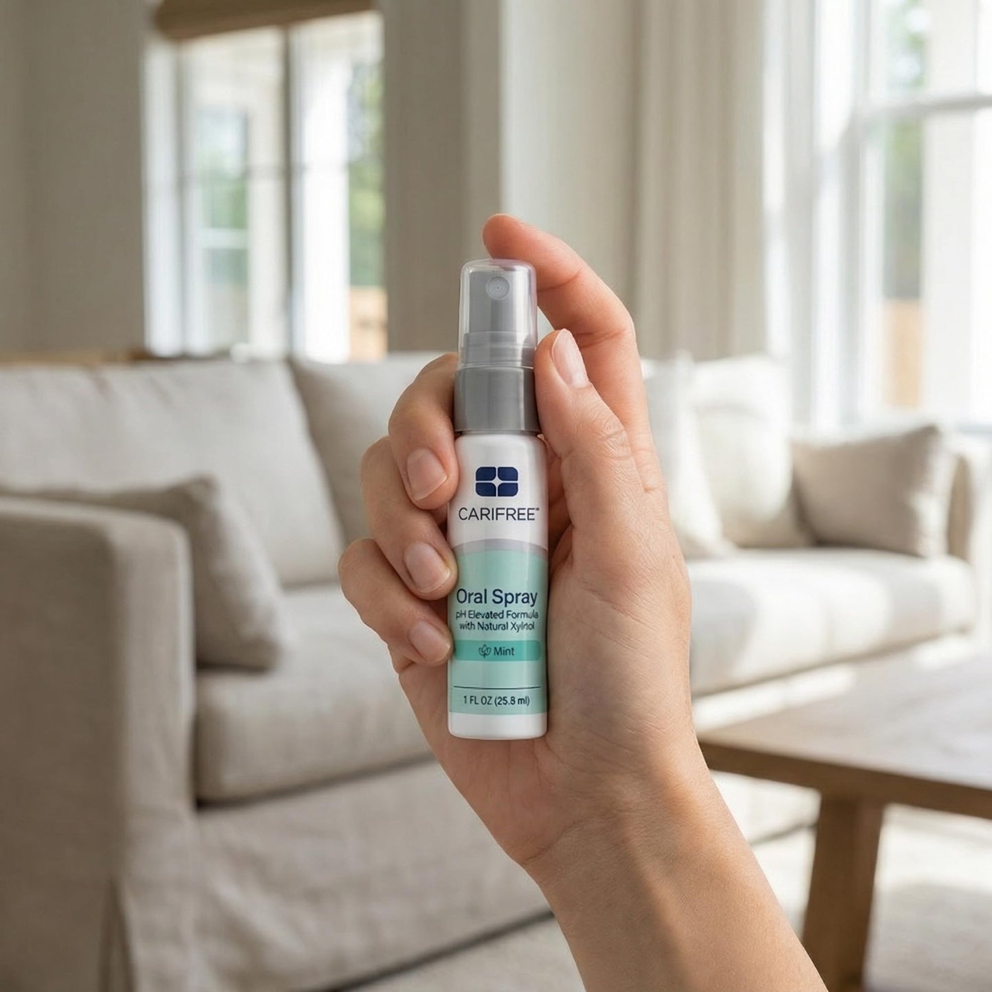 CariFree Oral Spray, Mint Flavored, Xylitol for Moisturization, Neutralizes pH, Fluoride-Free, Freshen Breath, Recommended by Dentists, Dentist Developed, 4 Bottles (1 fl. oz. Each)