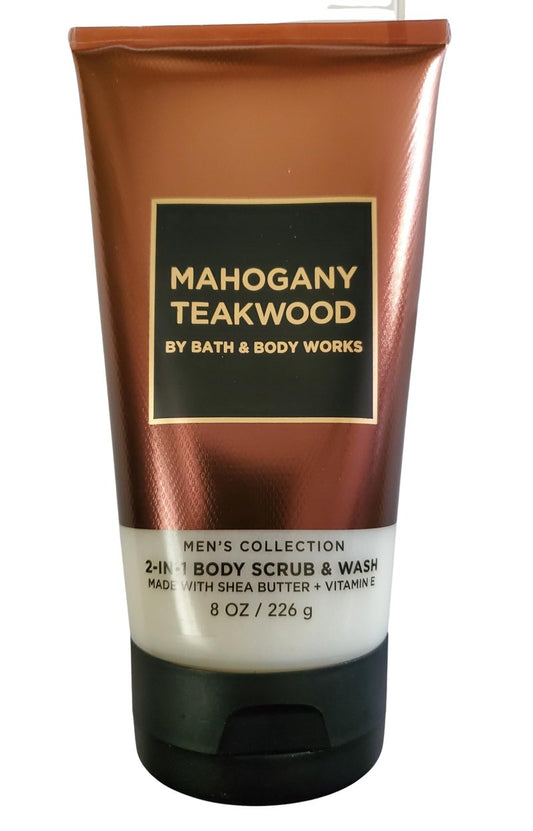 Bath and Body Works Men's Mahogany Teakwood Body Scrub 8 Ounces