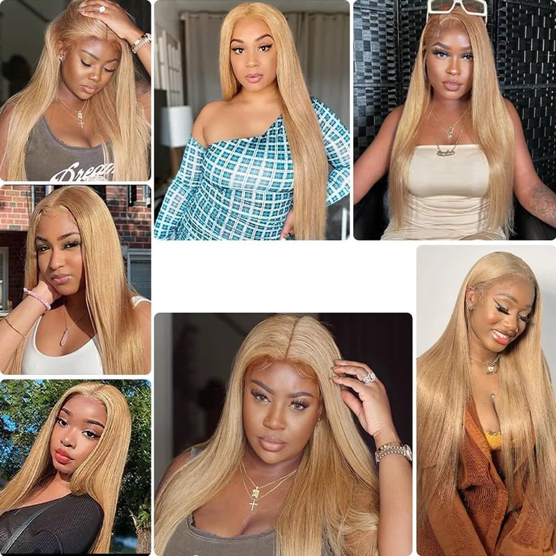 Honey Straight Human Hair Bundles - 100% Brazilian Virgin Extensions | Unprocessed 14-16-18 Inch, 300g