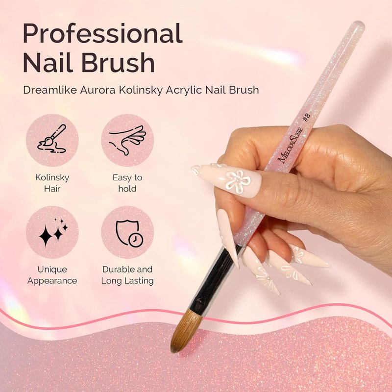 Kolinsky Acrylic Nail Brush Set - 31 Pcs Professional Nail Art Brushes | Precision Tools for Perfect Nails