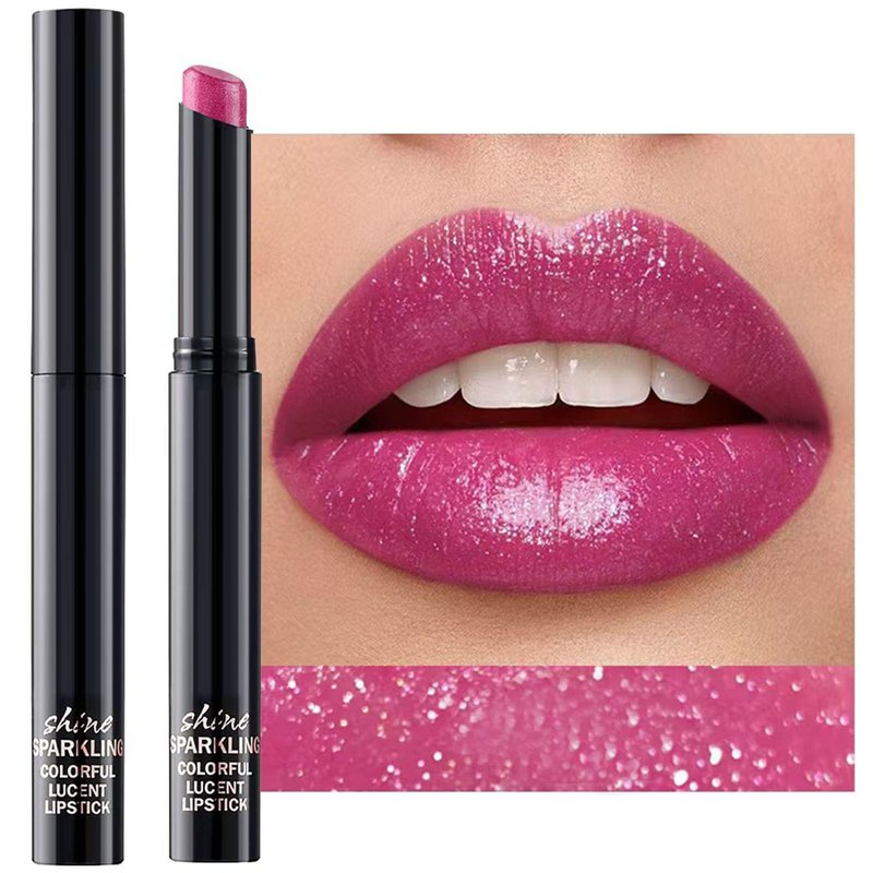 Metiplou Purple Lipstick For Women Matte Nude Glitter Highly Pigmented Moisturizing Lip stick Hypoallergenic Waterproof Long Lasting Lipsticks Quick Makeup Lightweight Portable # 03
