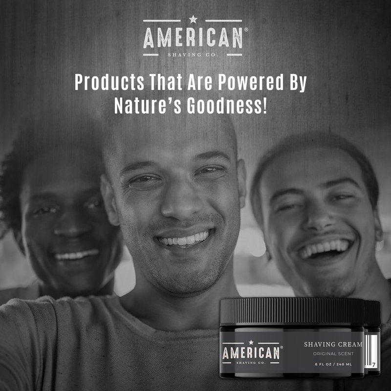 American Shaving Co. Original Scent Men's Shaving Cream - 8 Oz | Non-GMO, Easy Application, Cruelty-Free