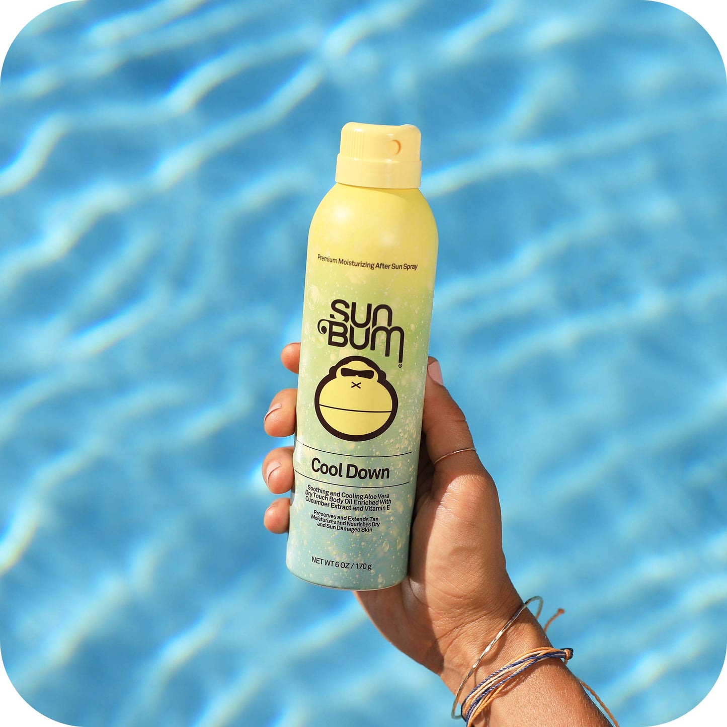 Sun Bum Original SPF 30 Sunscreen Scalp and Hair Mist 2 OZ and Cool Down Aloe Vera After Sun Care Spray 6 oz Bundle