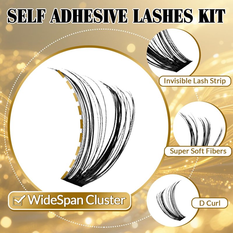 FEEGO Charming Kits 30D+40D D Fluffy Eyelash Extensions Kit, 280pcs Lash Clusters Wispy 9-16mm Applicator for Beginners, Individual Lashes, Lash Bond, Seal Glue, Remover (3040D Charming Kit)
