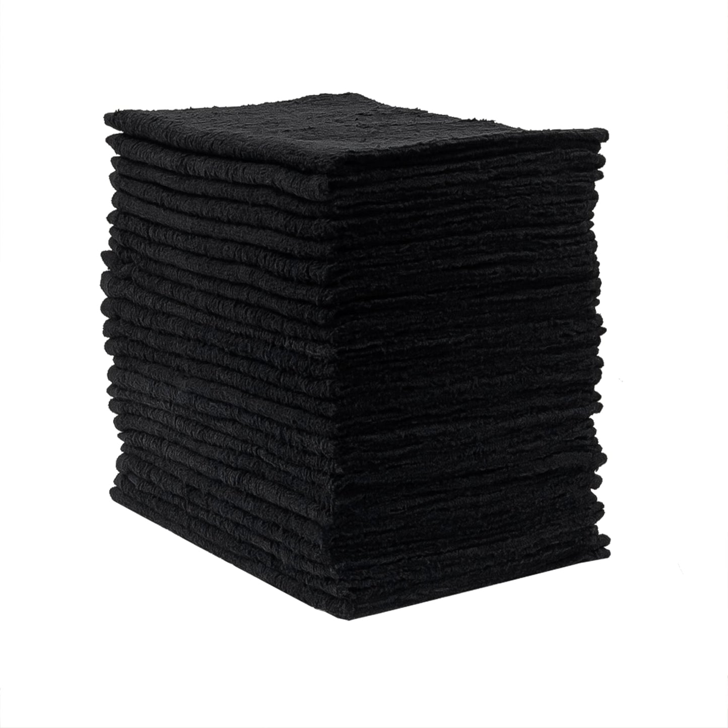 Eurow Ultra-Soft & Absorbent Cotton Salon Towels for Home, Beauty, Gym & Professional Salons, Fast-Drying for Hair, Hands & Spa Use, Durable & Machine Washable, 16" x 27", 24-Pack, Black