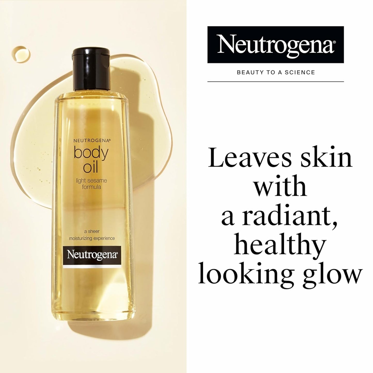 Neutrogena Body Oil - Lightweight Fragrance-Free Moisturizer for Silky Skin | 8.5 fl oz Bottle
