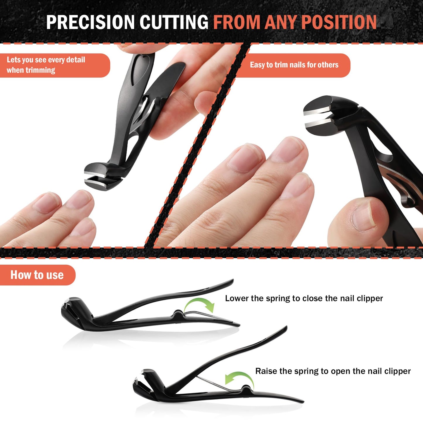 BEZOX Toenail Clipper for Seniors for Thick and Ingrown Toenails