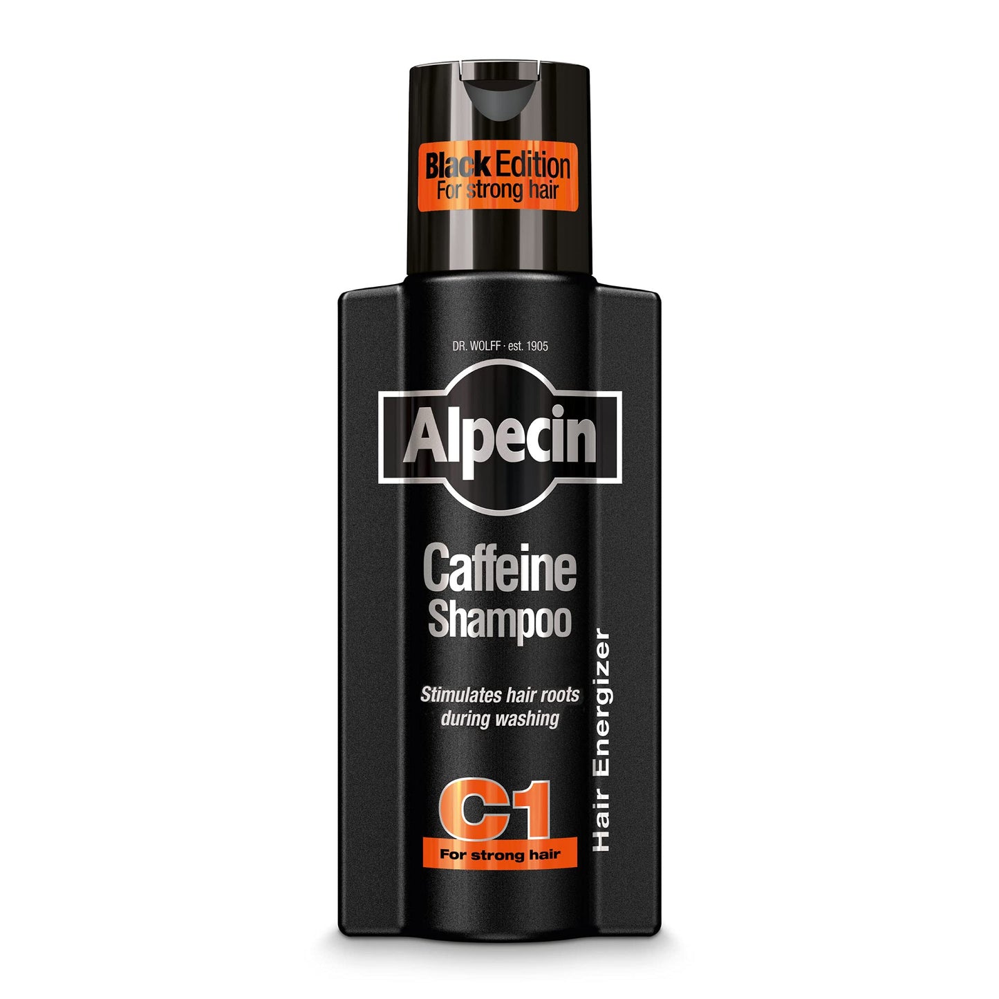 Alpecin Caffeine Shampoo C1 Black Edition with Bold Fragrance 8.45 oz I Hair Performance Enhancer Promotes Natural Hair Growth and Thickness I Energizes Scalp