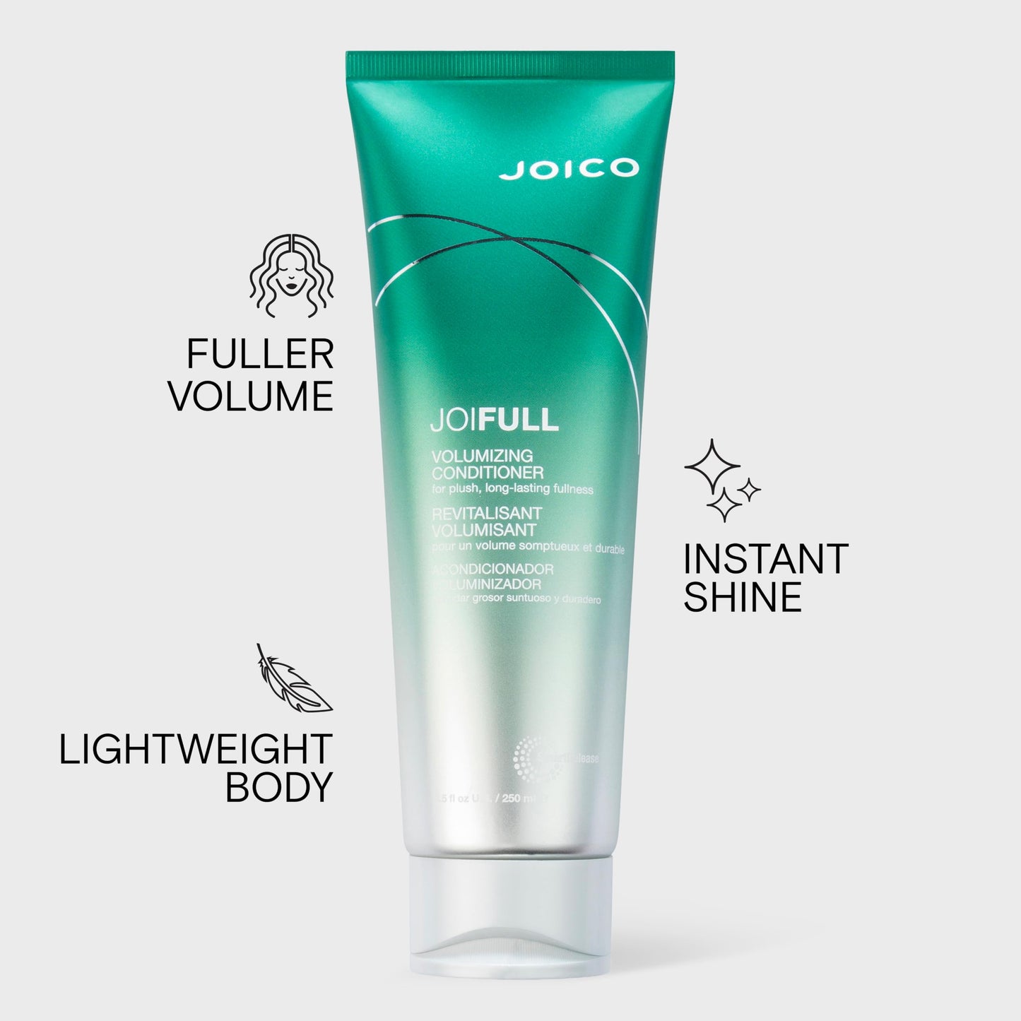 JoiFULL Volumizing Conditioner | For Fine, Thin Hair | Add Instant Body | Long-Lasting Fullness | For Thicker Bouncier Hair | Boost Shine | With Lotus Flower & Bamboo Extract | 8.5 Fl Oz