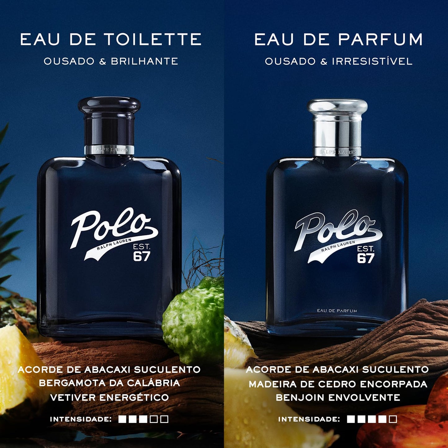 Ralph Lauren - Polo 67 - Eau de Toilette - Men's Cologne - Woody & Solar Scent - With Sunflower, Bergamot, & Patchouli - 2.5 Fl Oz