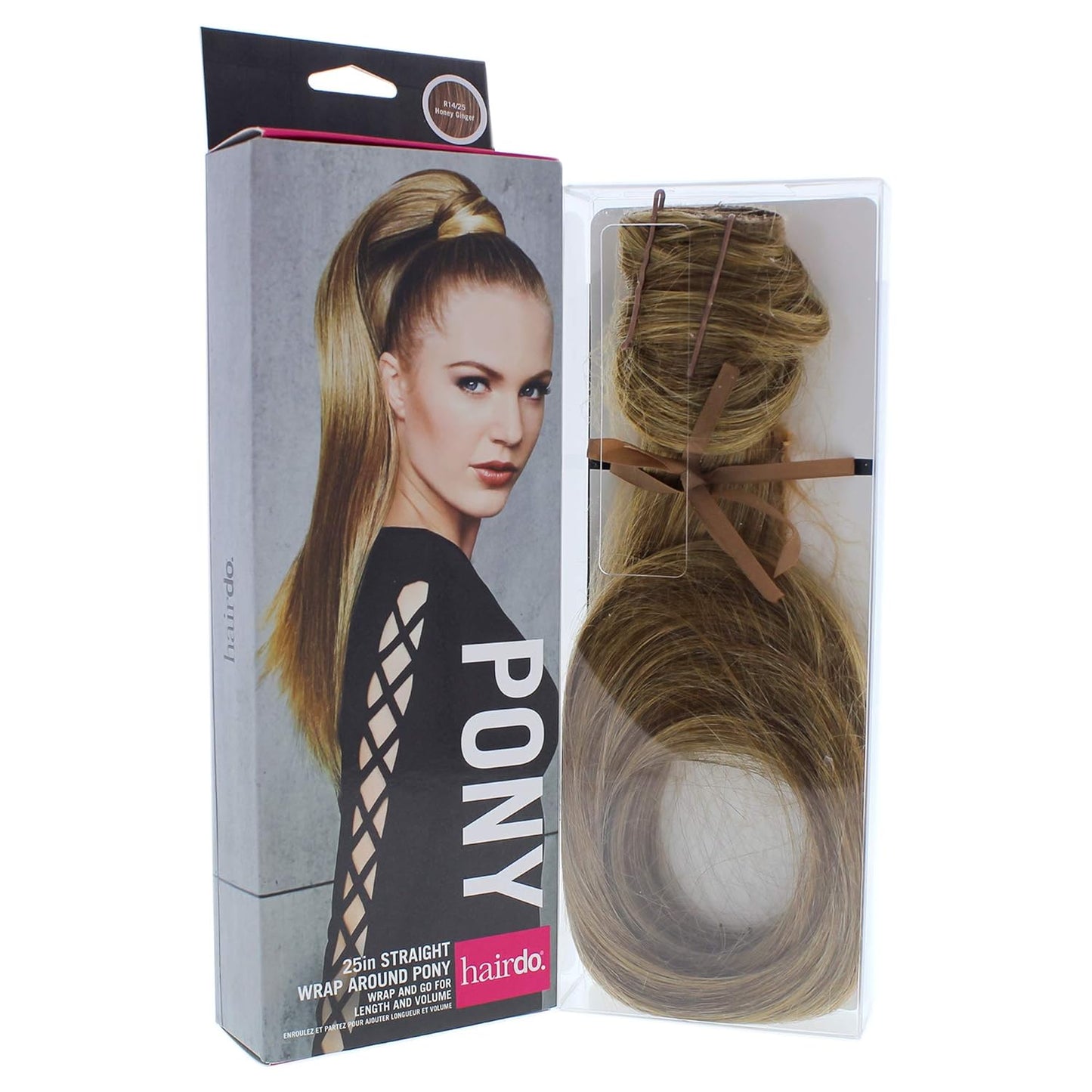 Straight Wrap Around Ponytail - R14 25 Honey Ginger | Sleek & Stylish Hair Extension
