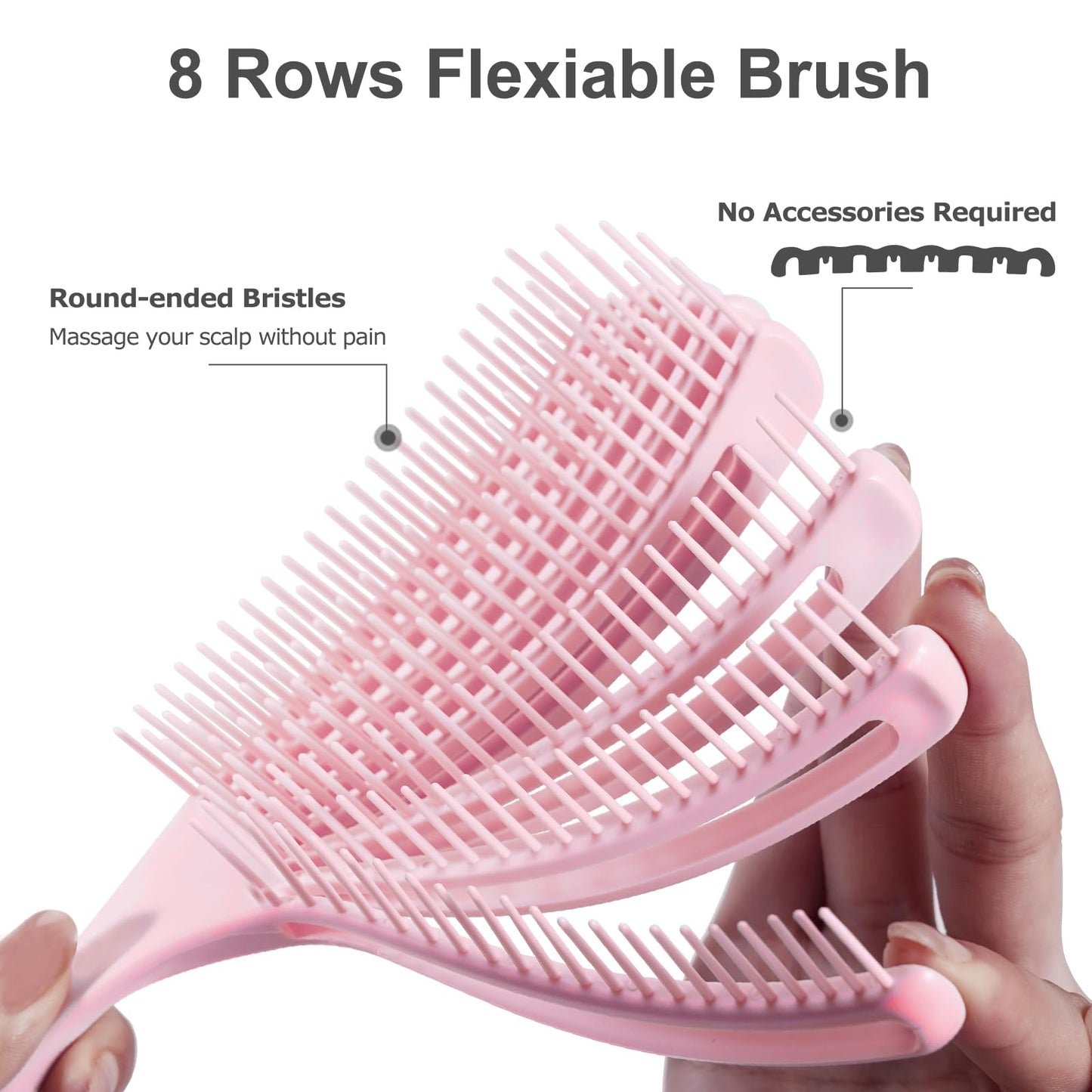 SHINLEA Detangler Brush for Curly Hair, Hairbrush for Wet Dry Thick Thin, Easily Brushes Through Curl Hair and Reduces Breakage