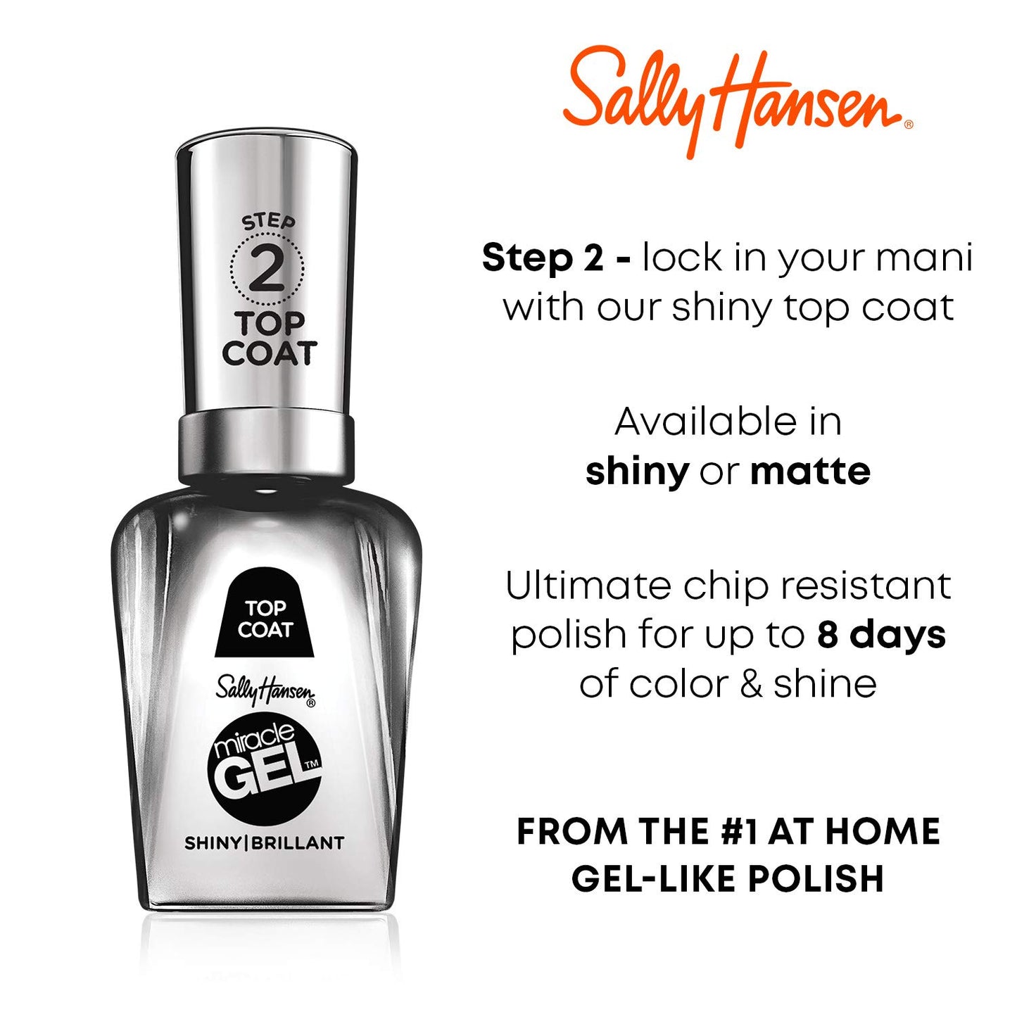 Sally Hansen Miracle Gel Nail Polish - Midnight Mod | Long-Lasting 0.5 Fl Oz (Pack of 3)