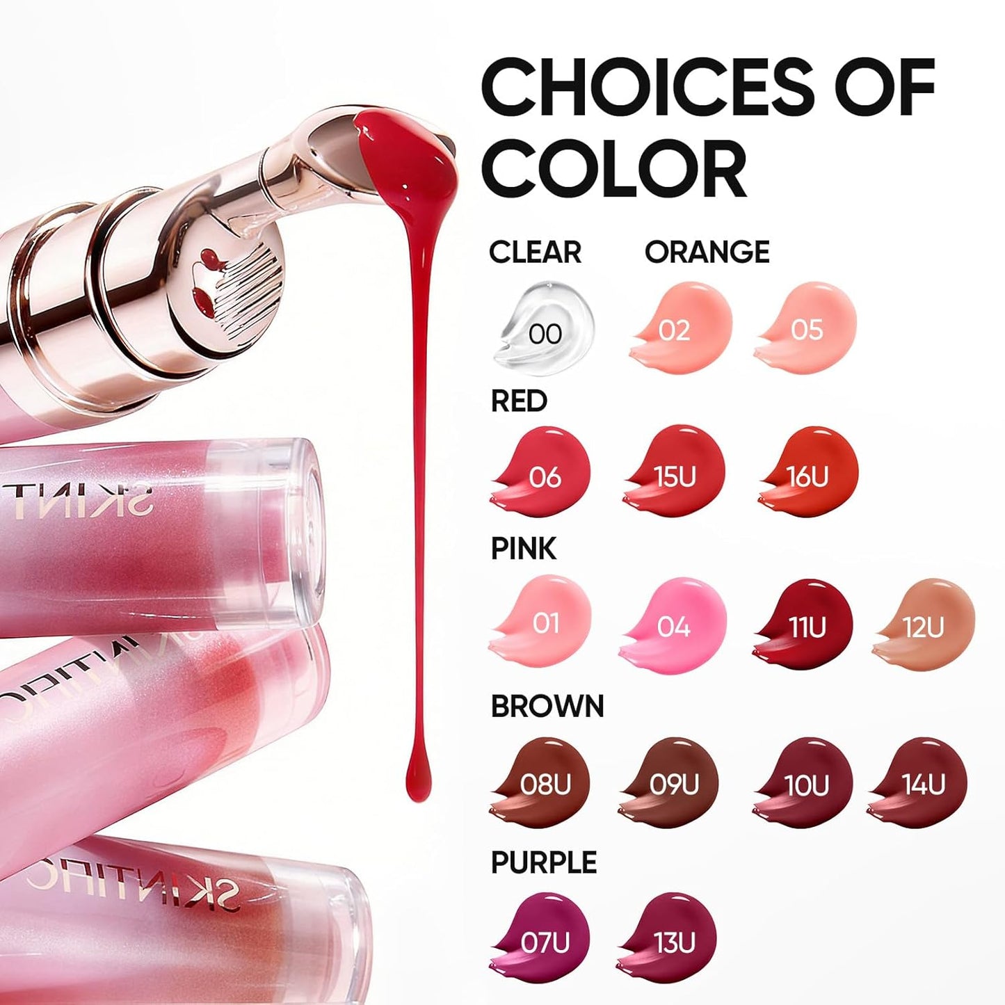 Peptide Brightening Lip Serum - Hydrating & Plumping Tinted Lip Gloss with Polypeptides | 04 Pink Berry