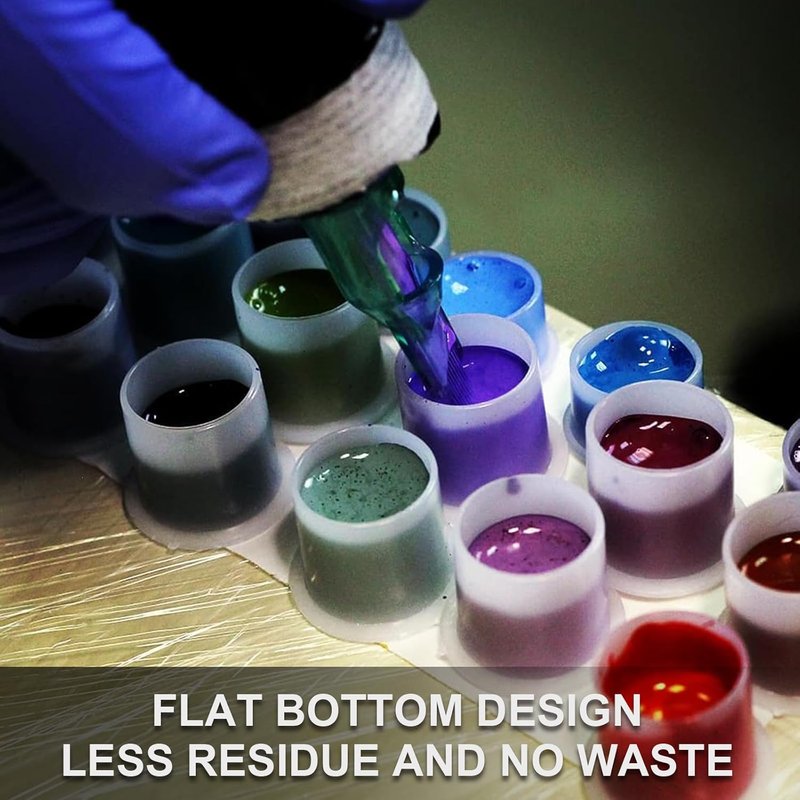Tattoo Ink Caps - Large 17mm Disposable Cups for Microblading | 1000Pcs Tattoo Accessories