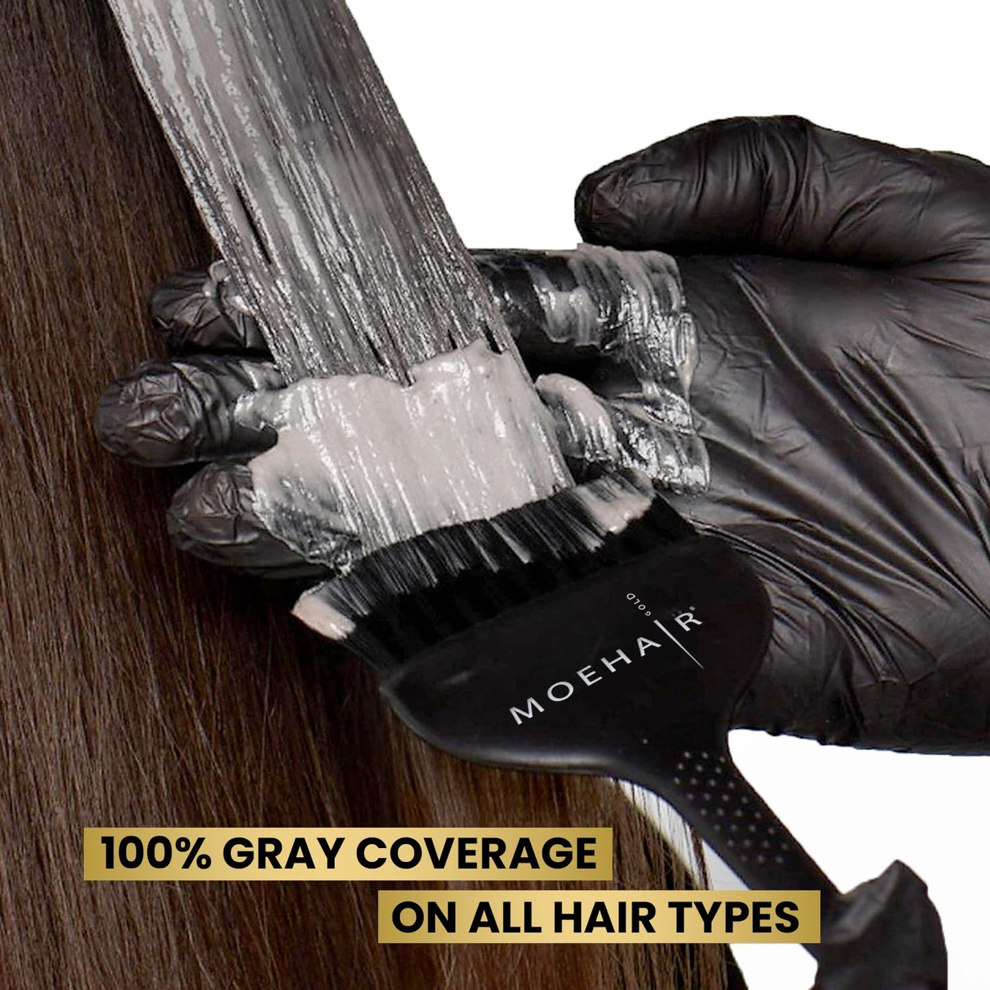 MOEHAIR Hair Coloring Kit | 6N Permanent Hair Color (Dark Blonde), 20 Volume Developer 6%, Coloring Brush, Gloves & Mixing Bowl | Keratin Infused Color | 100% Gray Coverage | Adds Shines & Softness
