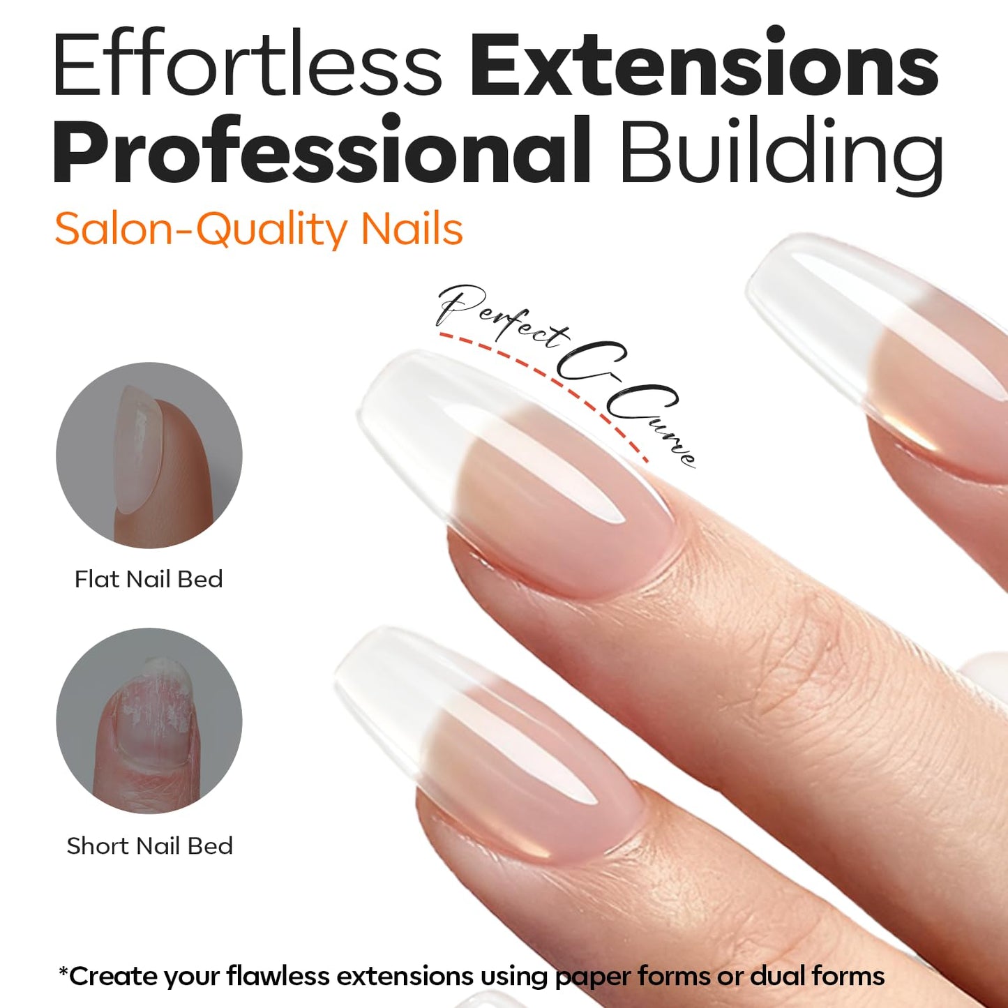 modelones Builder Nail Gel, 10-in-One Builder Clear Hard Gel 2oz, High Thickness for Extension Apex Building Sculpting Overlays Home Salon LED Cured