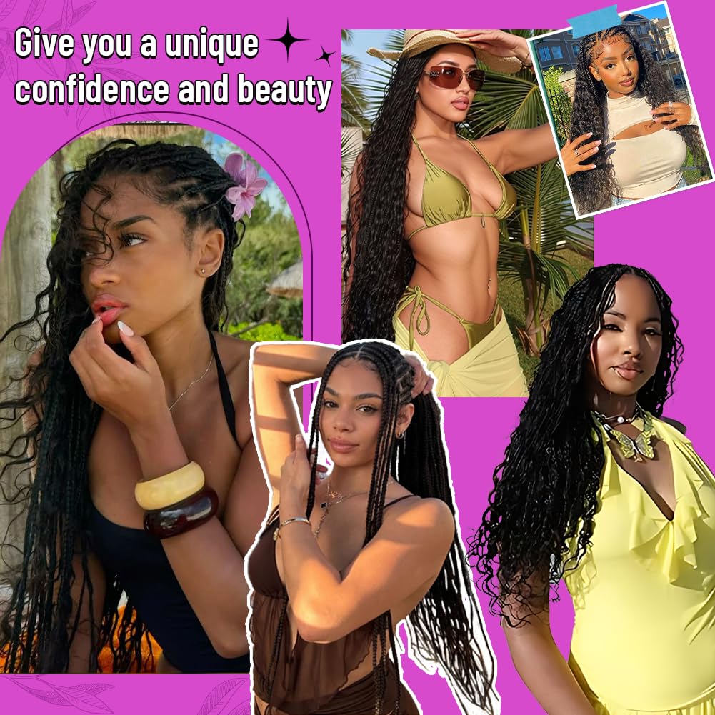16Inch 110gNatural Black 100% Virgin Hair Extensions Human Braiding Hair for Boho Braids