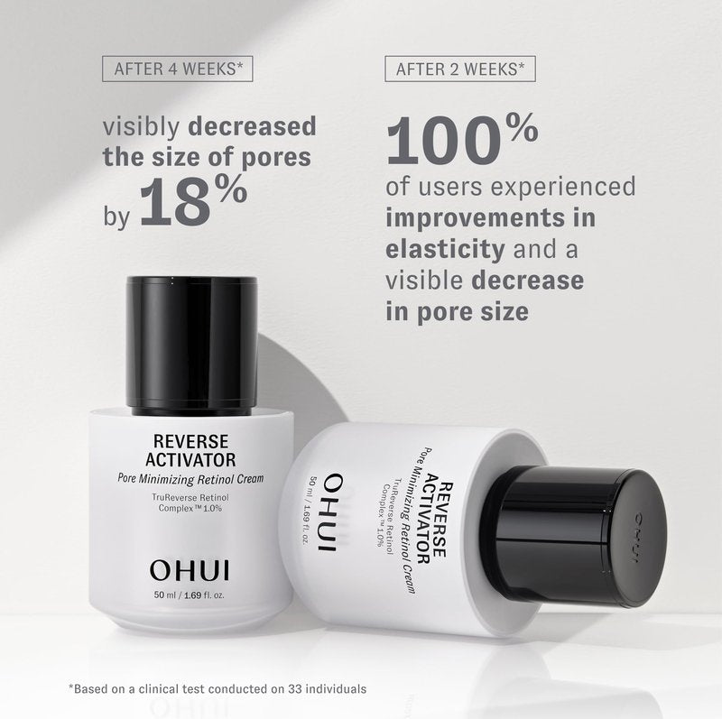 O Hui Reverse Activator Pore Minimizing Retinol Cream | Korean Skin Care | Low to Non-irritating Retinol Moisturizer for Face | Visibly Reduces Wrinkles and Pore Size