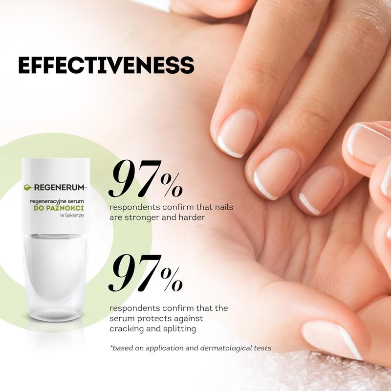 Regenerum Nail Polish Serum - Strengthens & Protects Nails | Vitamin Complex & Algae Oil - 8ml