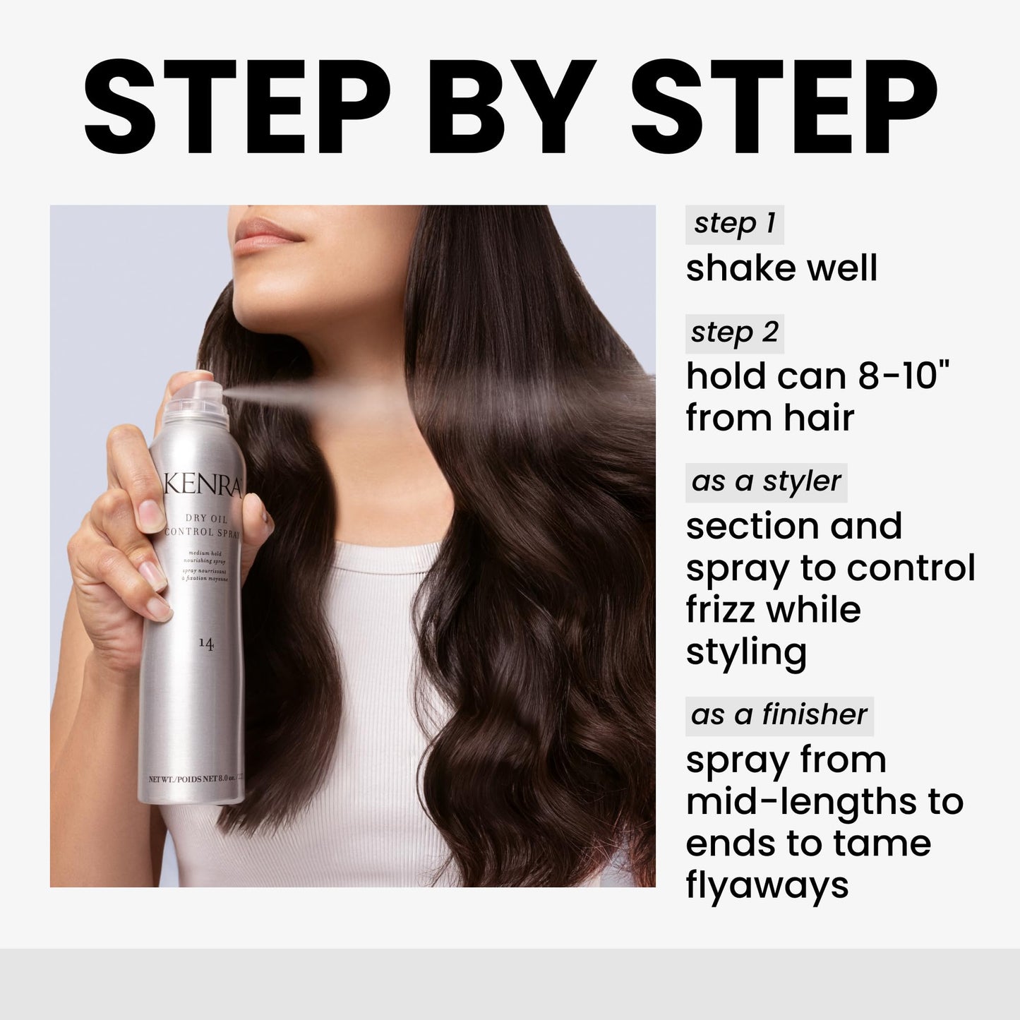 Kenra Professional Dry Oil Control Spray 14 | Medium Hold | Nourishing Spray | Frizz Control Hairspray | All Hair Types | 8 oz