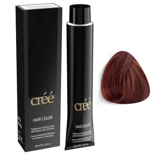 Cree Professional 7.42 -Irisee Copper Blond Permanent Hair Color - Long Lasting, Rich Vibrant - Gray Coverage 100ml - 3.4 fl.oz.
