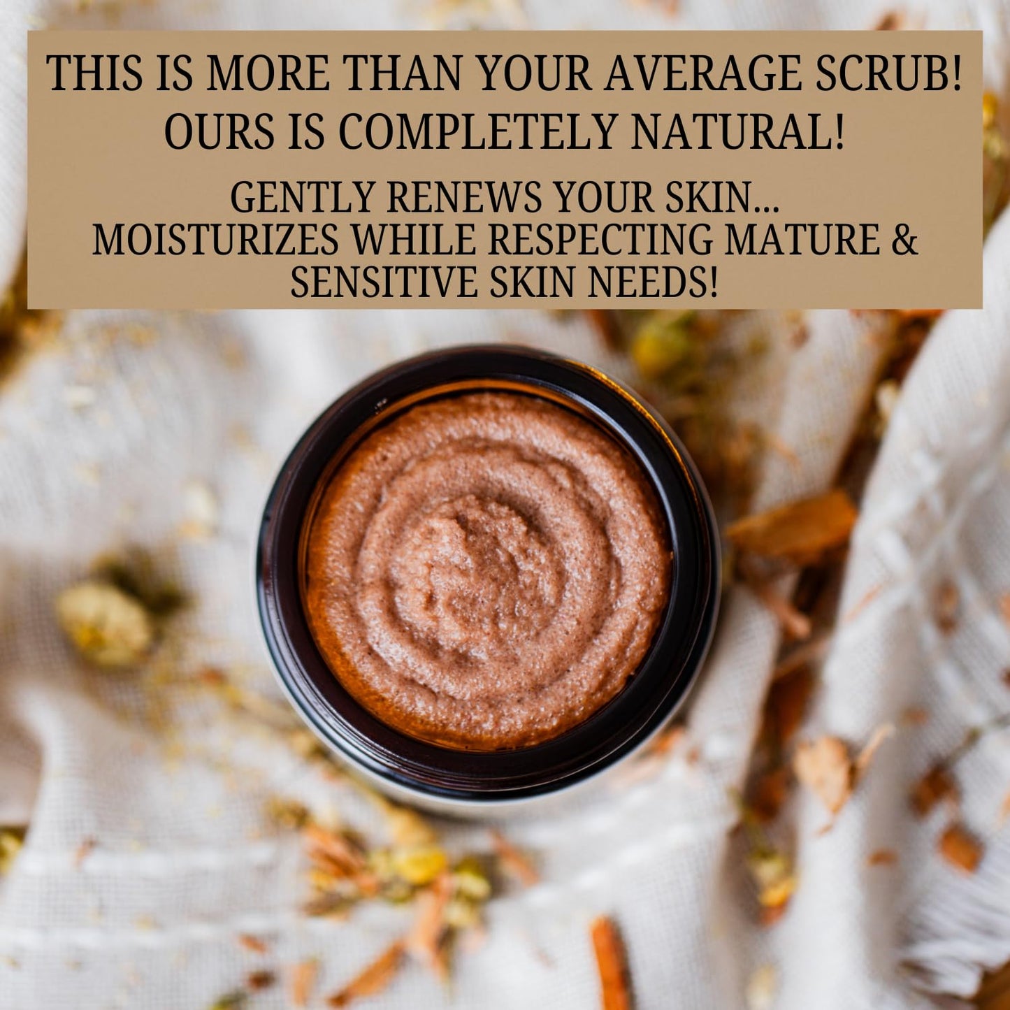 Emulsified Face Sugar Scrub - Organic Chamomile & White Willow Bark | Gentle Exfoliant for Dry, Sensitive, Acne-Prone Skin