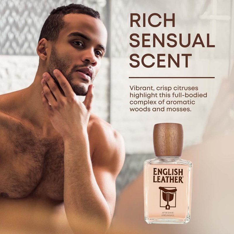English Leather Aftershave Splash for Men - Classic Scent, Refreshing Formula