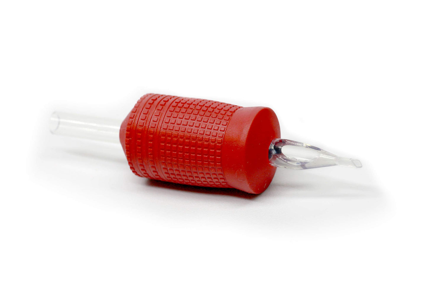 BEZTAT 25mm (1 Inch) Ultra Premium Clear Disposable Tubes w/Red Soft Silicone Grip- 20 Pack, Diamond Tip (14DT)