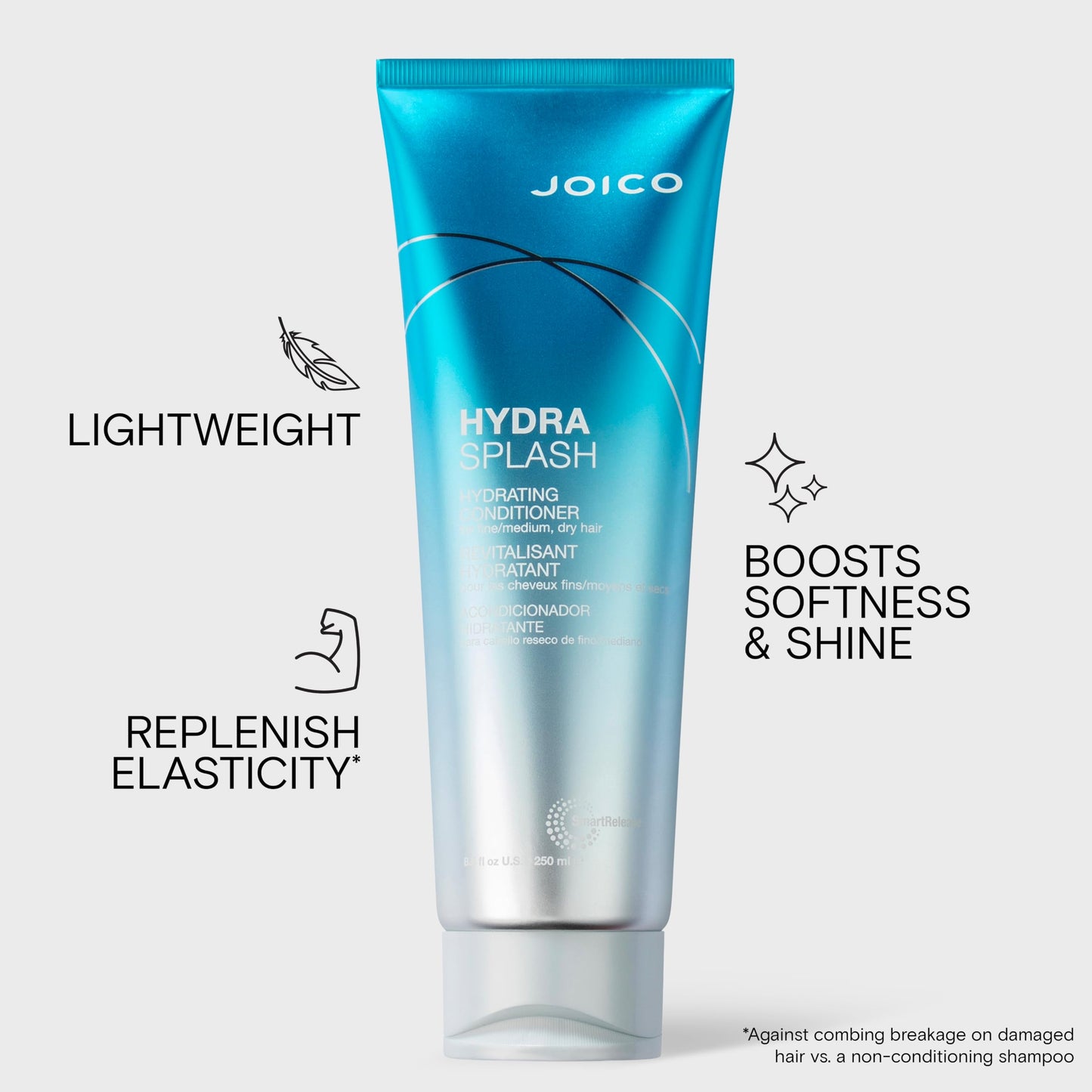Joico HydraSplash Hydrating Conditioner | For Fine, Medium, Dry Hair | Replenish Moisture | Add Hydration & Softness | With Sea Kelp & Coconut Water | 8.5 Fl Oz