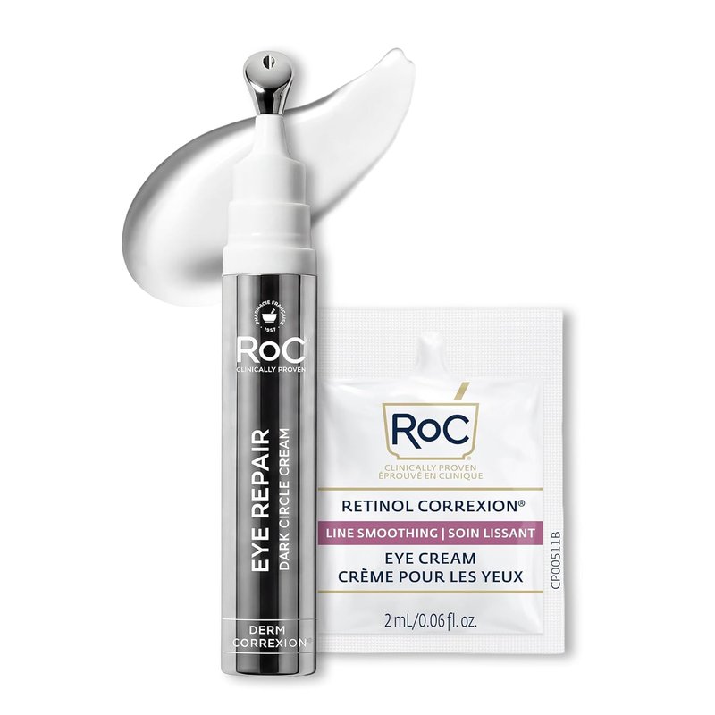 RoC Retinol Eye Repair Cream - Dark Circle Treatment with Niacinamide & Resveratrol | Line Smoothing Formula for Puffy Eyes & Wrinkles