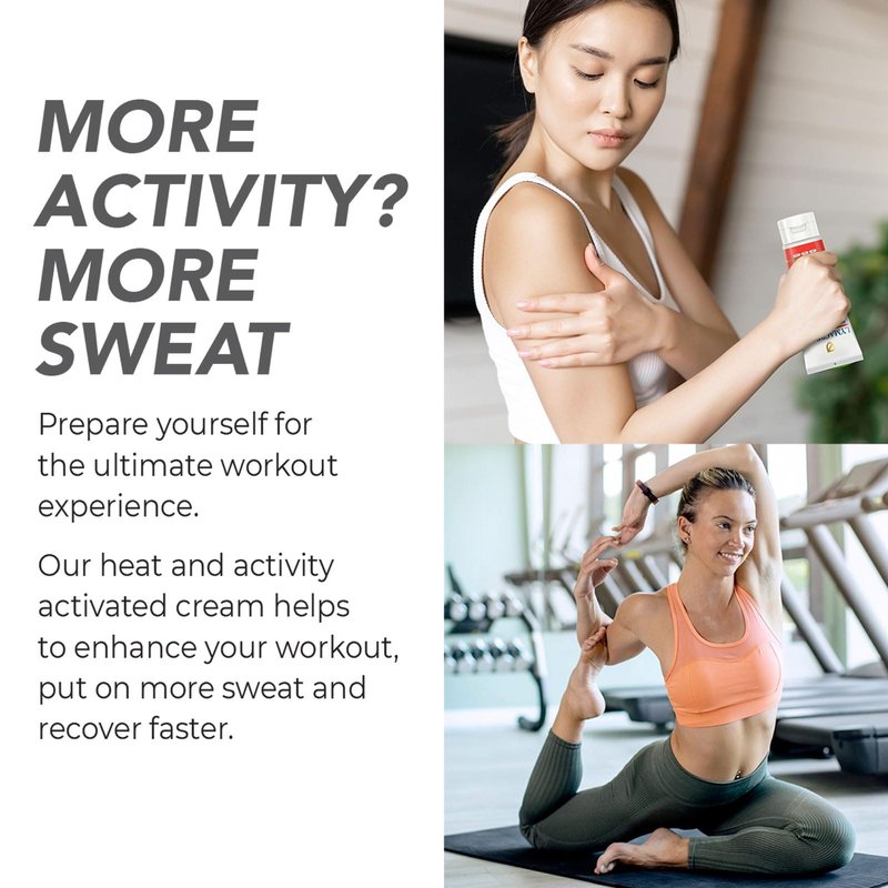 Lymacream Sweat Enhancer Cream - Hot Cream for Increased Sweat and Circulation - Pre Workout Enhancer - Caffeine cream with Gotu Kola, and Collagen - Boost Performance & Results (7 Oz)