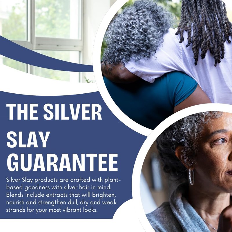 Ecoslay Silver Slay Revitalizing Cleanser - Sulfate-Free Lemongrass & Rosemary Shampoo | 8 Fl Oz