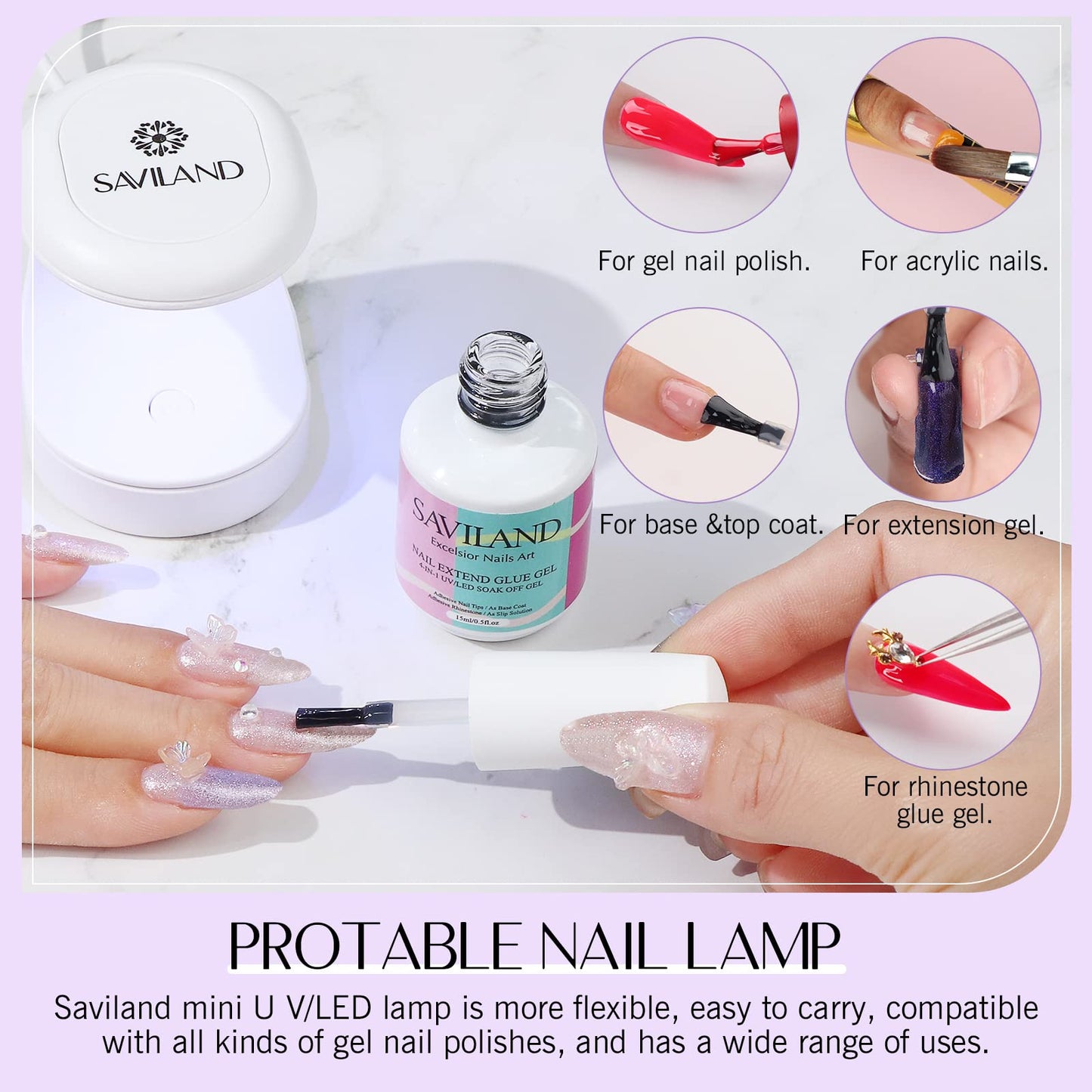 SAVILAND Gel Nail Kit Almond