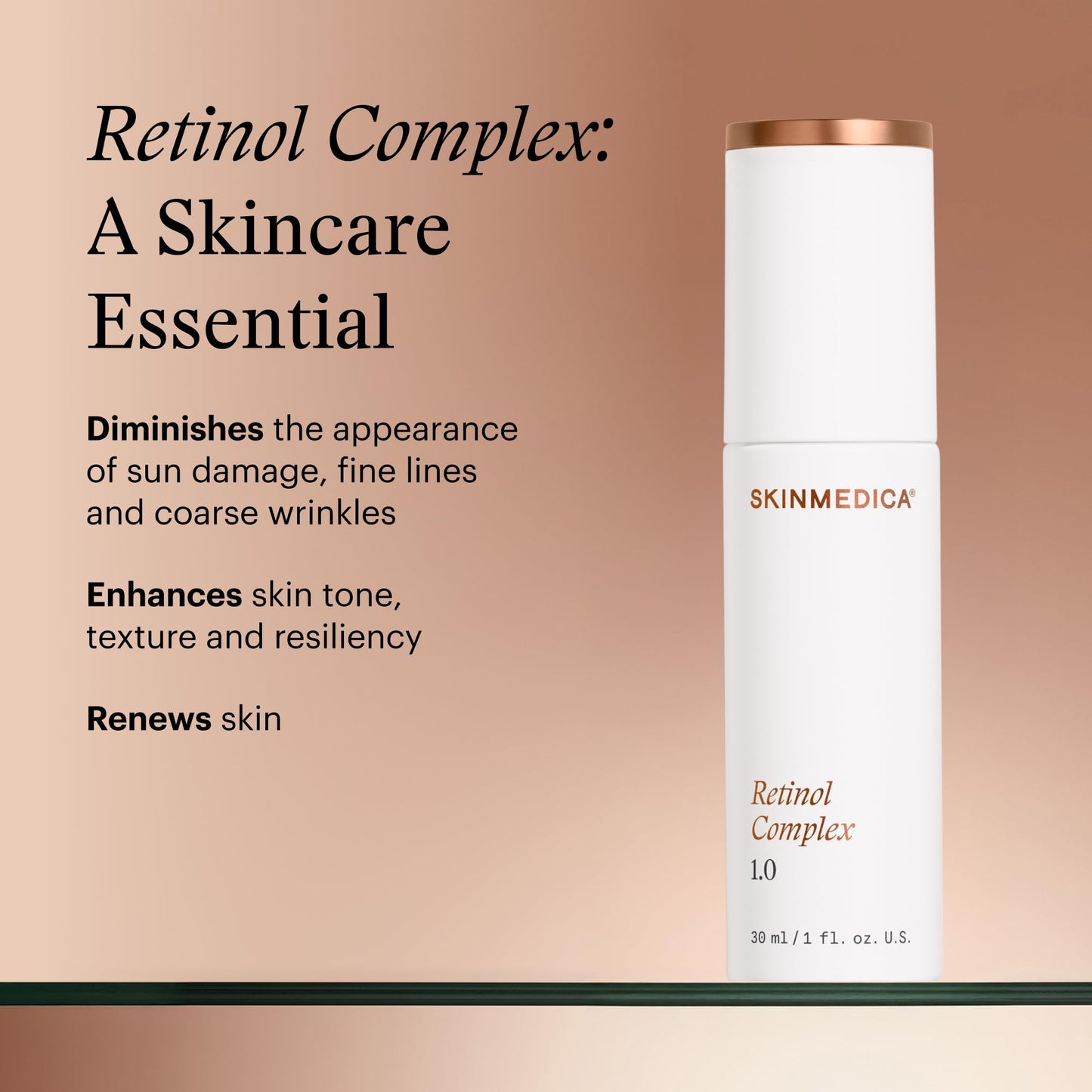 SkinMedica Retinol Serum 1.0 Complex - Serum for Face, Age-Defying Advanced Retinol Cream That Renews Skin and Diminishes the Appearance of Fine Lines and Wrinkles - 1 Fl Oz