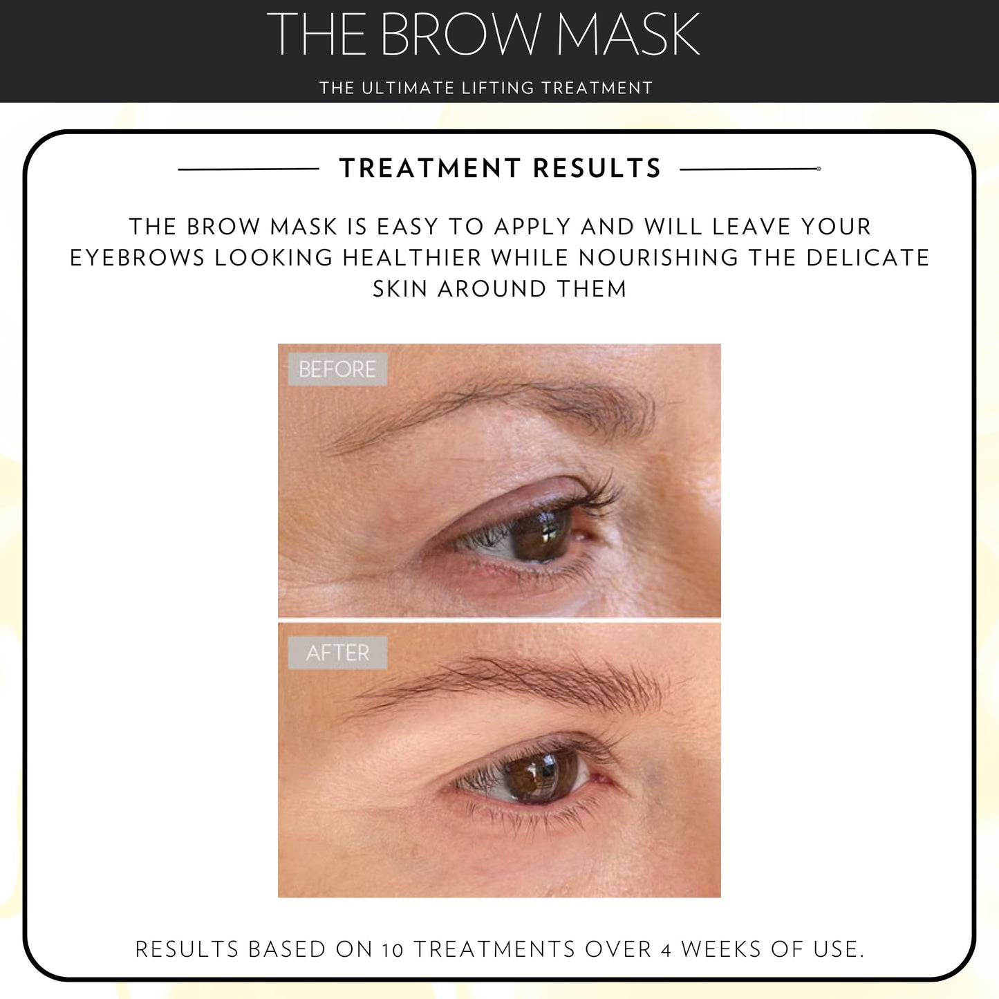 Sarah Maxwell Beauty Brow Mask: Ultimate Nourishing & Hydrating Treatment – Natural Brow Revitalizer for Full & Vibrant Appearance - 10 Pack