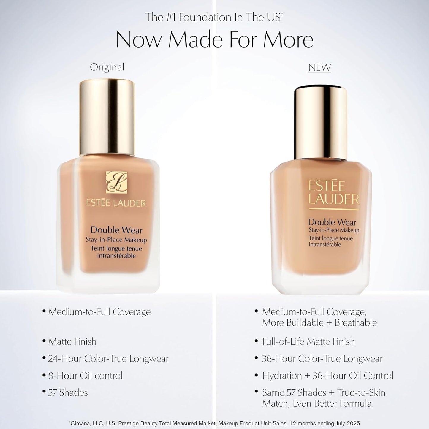 Estée Lauder Double Wear Foundation - Long-Wear Matte Makeup for Flawless Skin | 1 Fl Oz