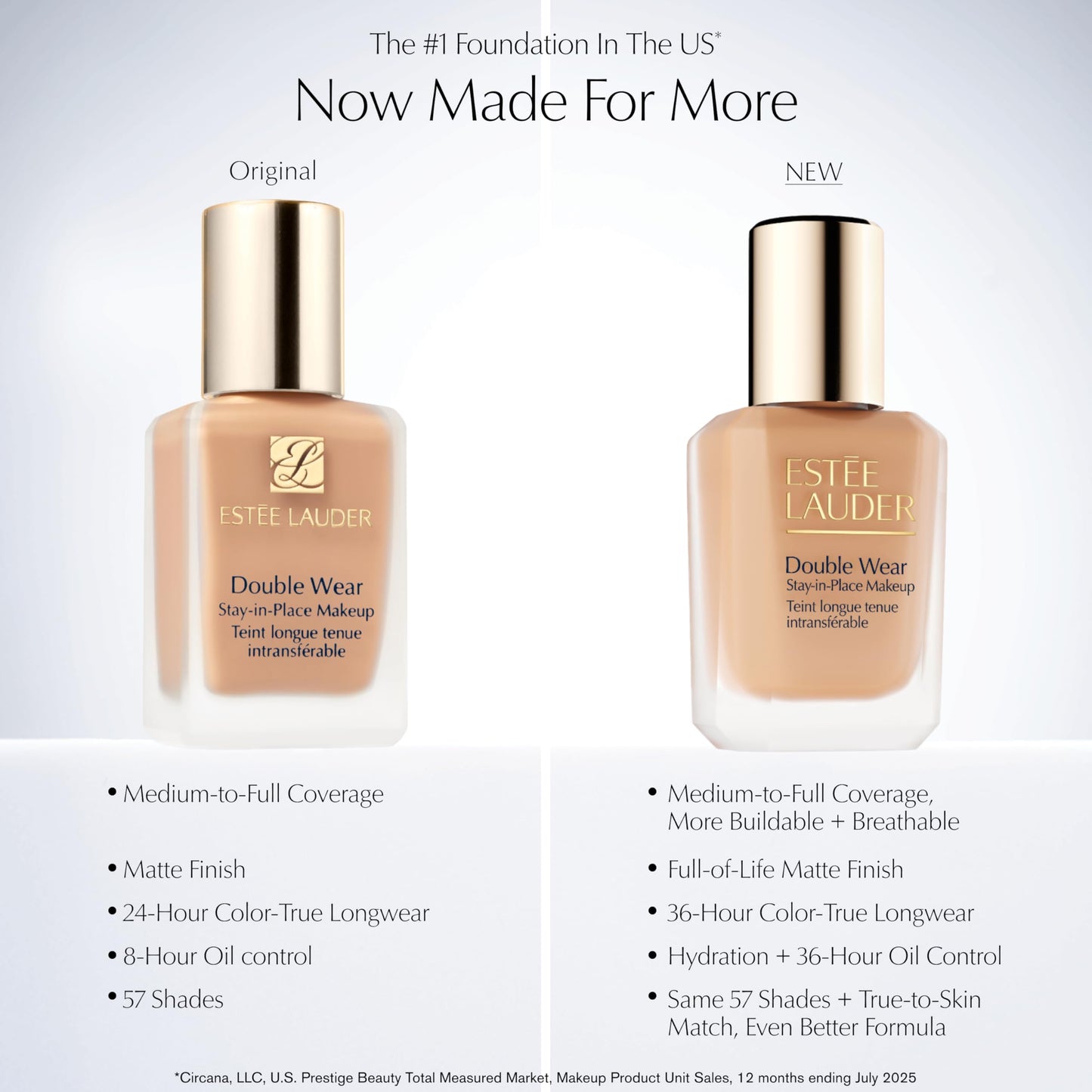 Estée Lauder Double Wear Stay-in-Place 24-Hour Long-Wear Matte Foundation Makeup | Original Formula 1 Fl Oz, 3C1 Dusk