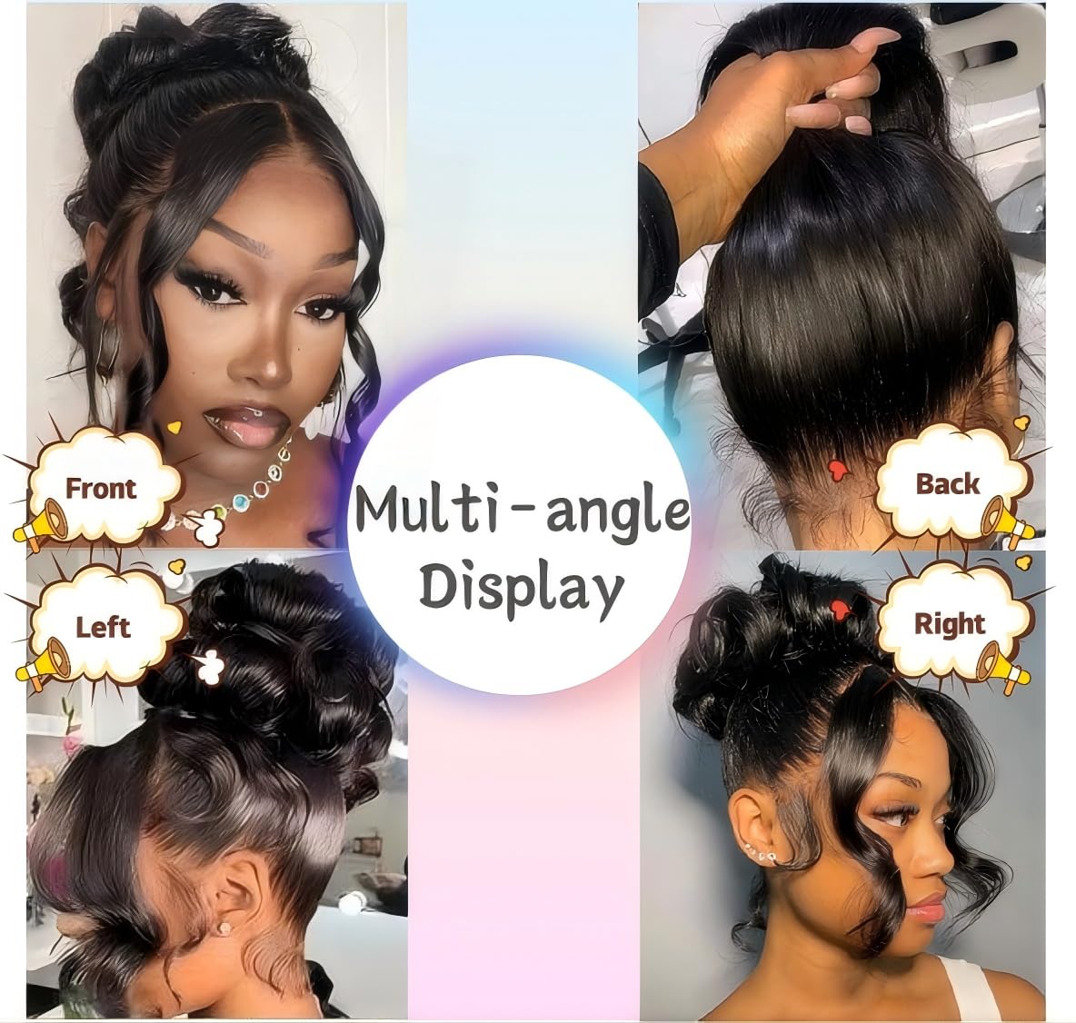 360 Lace Frontal HD Transparent Full Lace Closure Pre Plucked With Baby Hair Bleachable Knot Free Part Raw Virgin Human Hair Natural Color 12 Inch