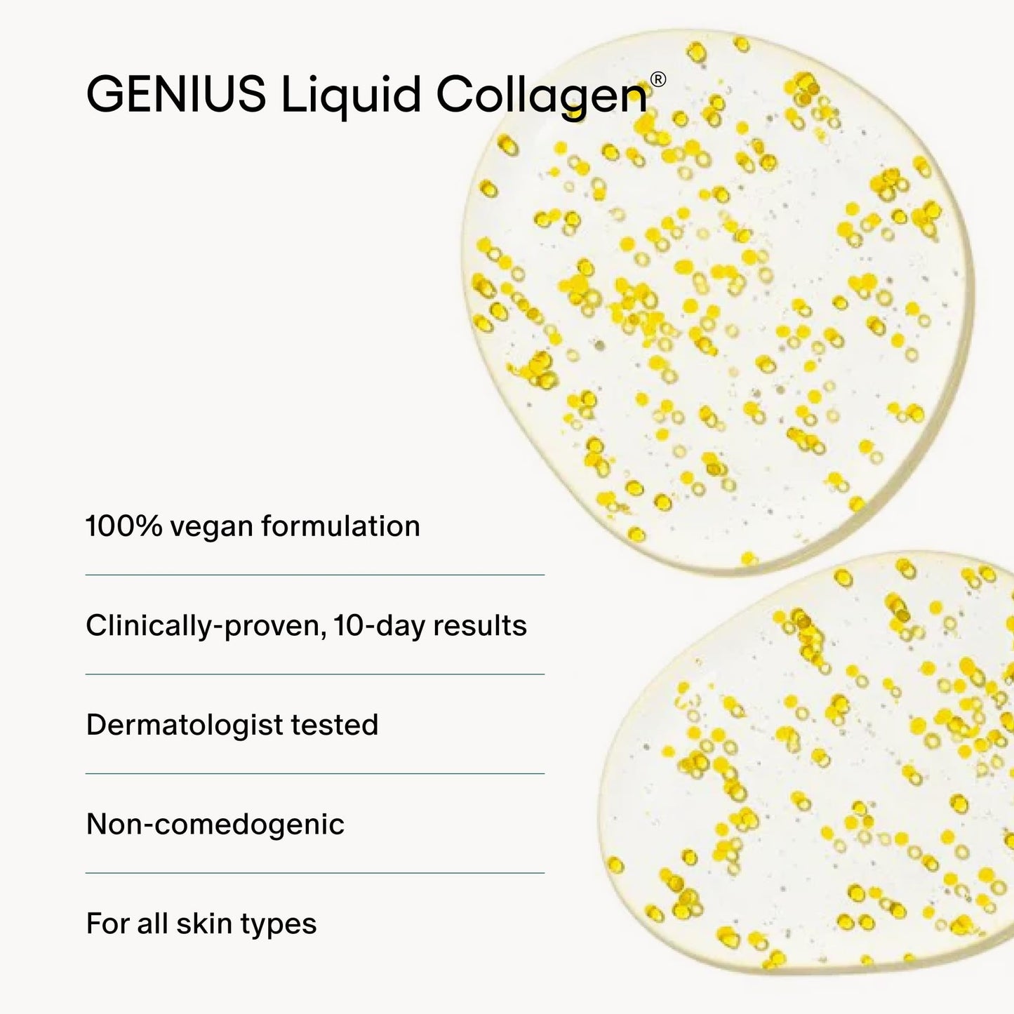 Algenist GENIUS Liquid Collagen Serum - Firming & Hydrating Vegan Face Serum with Alguronic Acid + Vitamin E - Helps Visibly Minimize Fine Lines + Wrinkles & Improve Elasticity (1 oz)