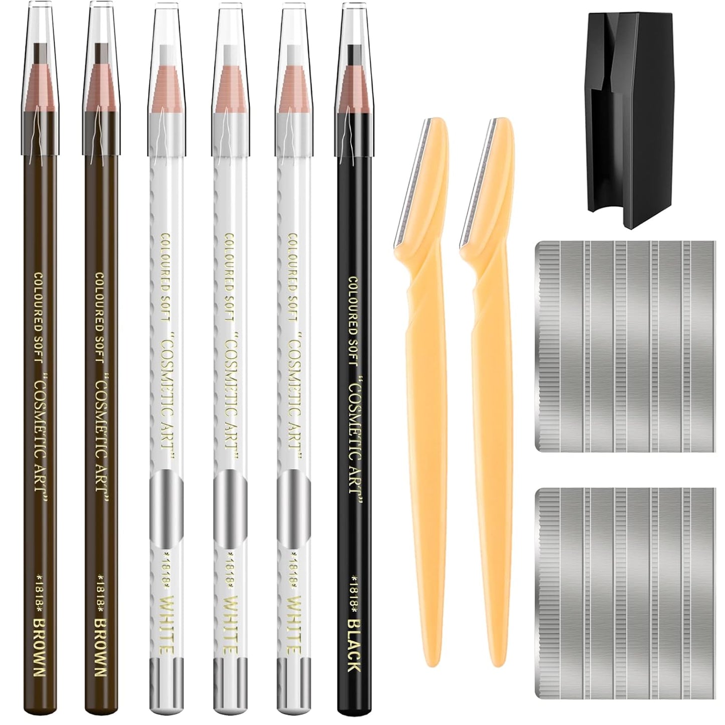 Microblading Pens Set - 20 Waterproof Tattoo Eyebrow Pens for Marking, Filling & Outlining | Perfect for Precision Brows