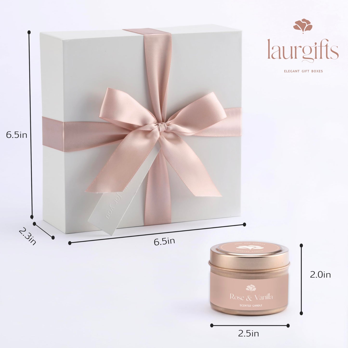 Gift Basket for Mom – Birthday & Christmas Small Spa Box – Relaxing Mom Gift Set with Candle, Soap & Wax Melts – Perfect Xmas, Holiday or Birthday Present