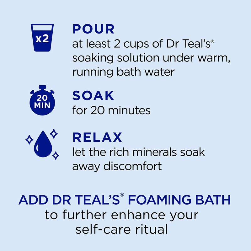 Dr Teal's Epsom Salt Soaking Solution, Soften & Nourish with Milk and Honey, 48 Oz (Packaging May Vary) (Pack of 2)