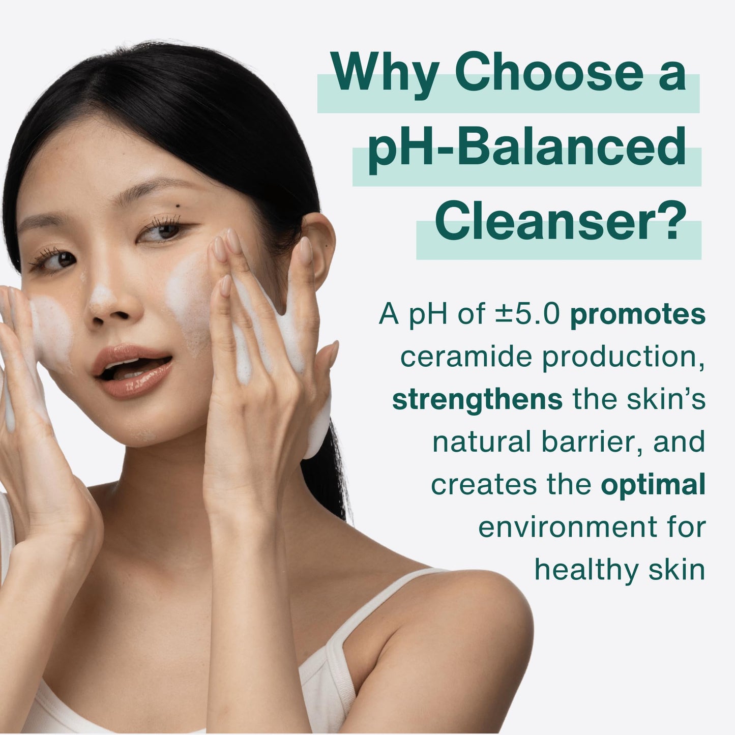 MANIA HOLIC pH Balanced Hydrating Facial Gel Cleanser for Dry and Sensitive Skin, pH Balance 5.0, Purifying Pore Care, Oil Control, Korean Skincare, 6.76 fl oz